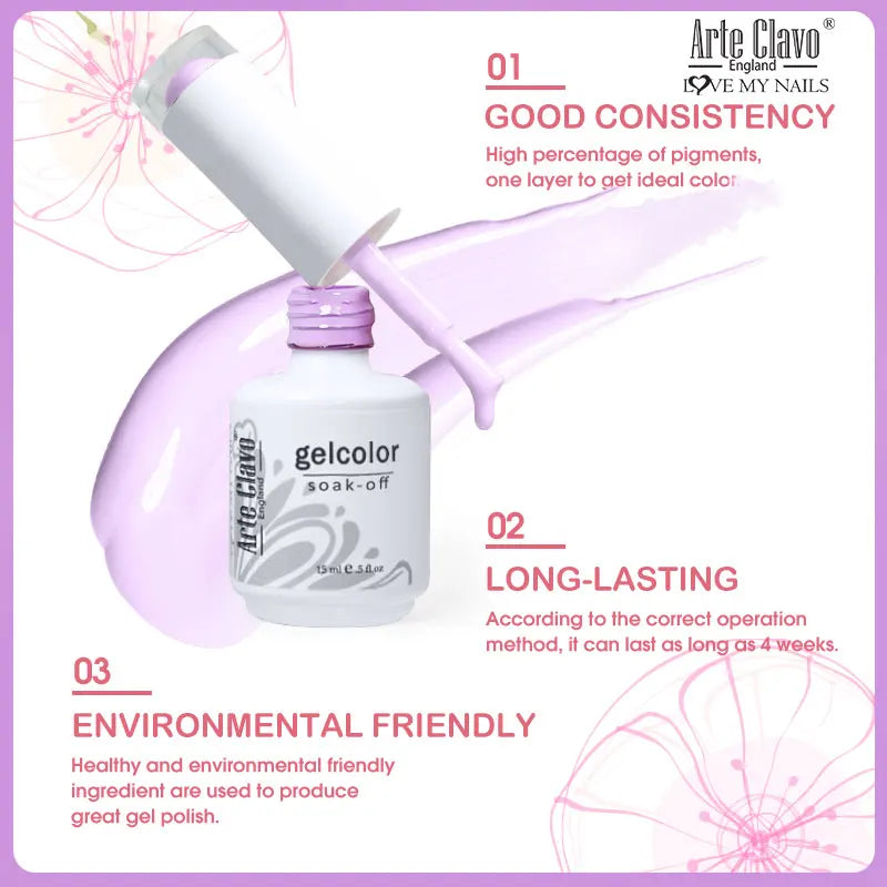 Arte Clavo Transparent Nude Pink Jelly Gel Nail Polish Semi Permanent Qme