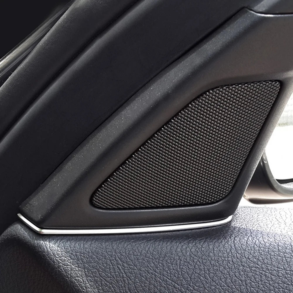 2pcs Front Door Speaker Cover Creative Speakers Decorative Slit Strip for BMW 5 Series F10 Interior Modification Qme