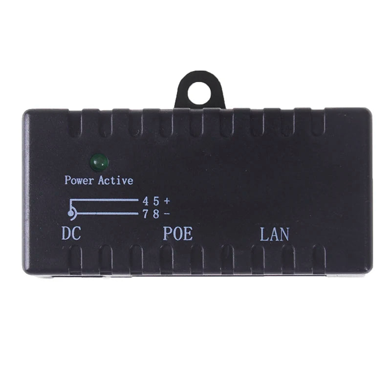 Passive POE Injector IP Camera VoIP Phone Netwrok AP Device 12V 48V Qme