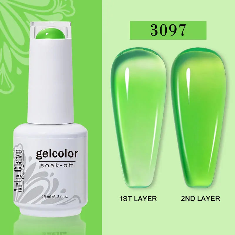 Arte Clavo Jelly Gel Polish Translucent Manicuring UV Nail Semi