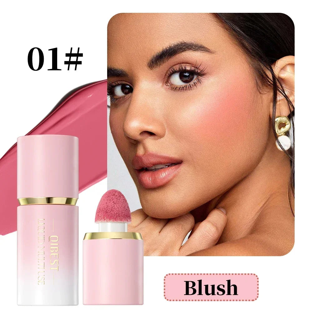 Qibest Liquid Contouring Makeup Contours Brightens Skin Tone Breathes and Enhances Facial Three-Dimensional Blusher Highlighter Qme 01