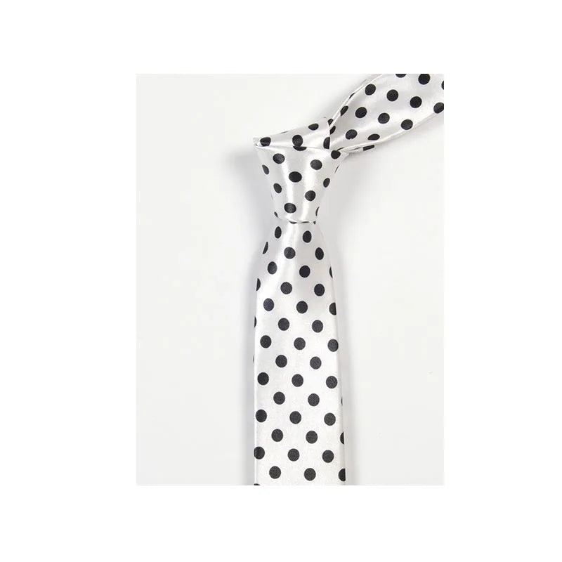 Classic Notes Printed Tie Silky Narrow Neckties Slim Smooth Dots Qme BZ-2