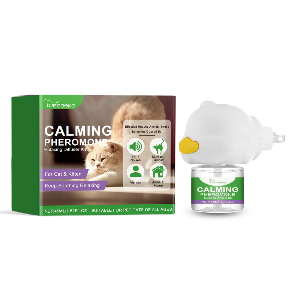 Cat Calming Diffuser Cat Pheromone Plug-In Relaxants Prevent Howling Pet Dogs Anti-Anxiety Reduces Anxiety Cat Calming Liquid Qme A