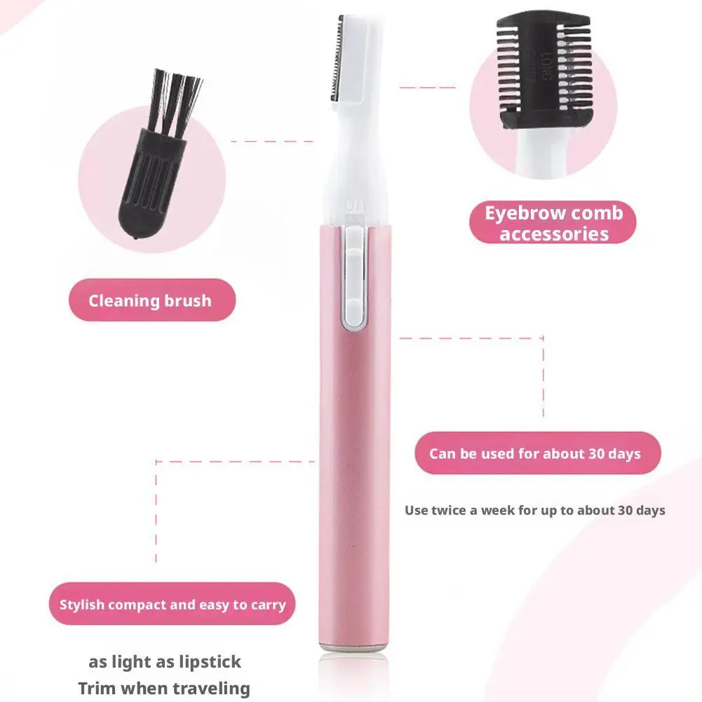 All-in-1 Facial Hair Trimmer Rinseable Blades Women Battery-powered Qme