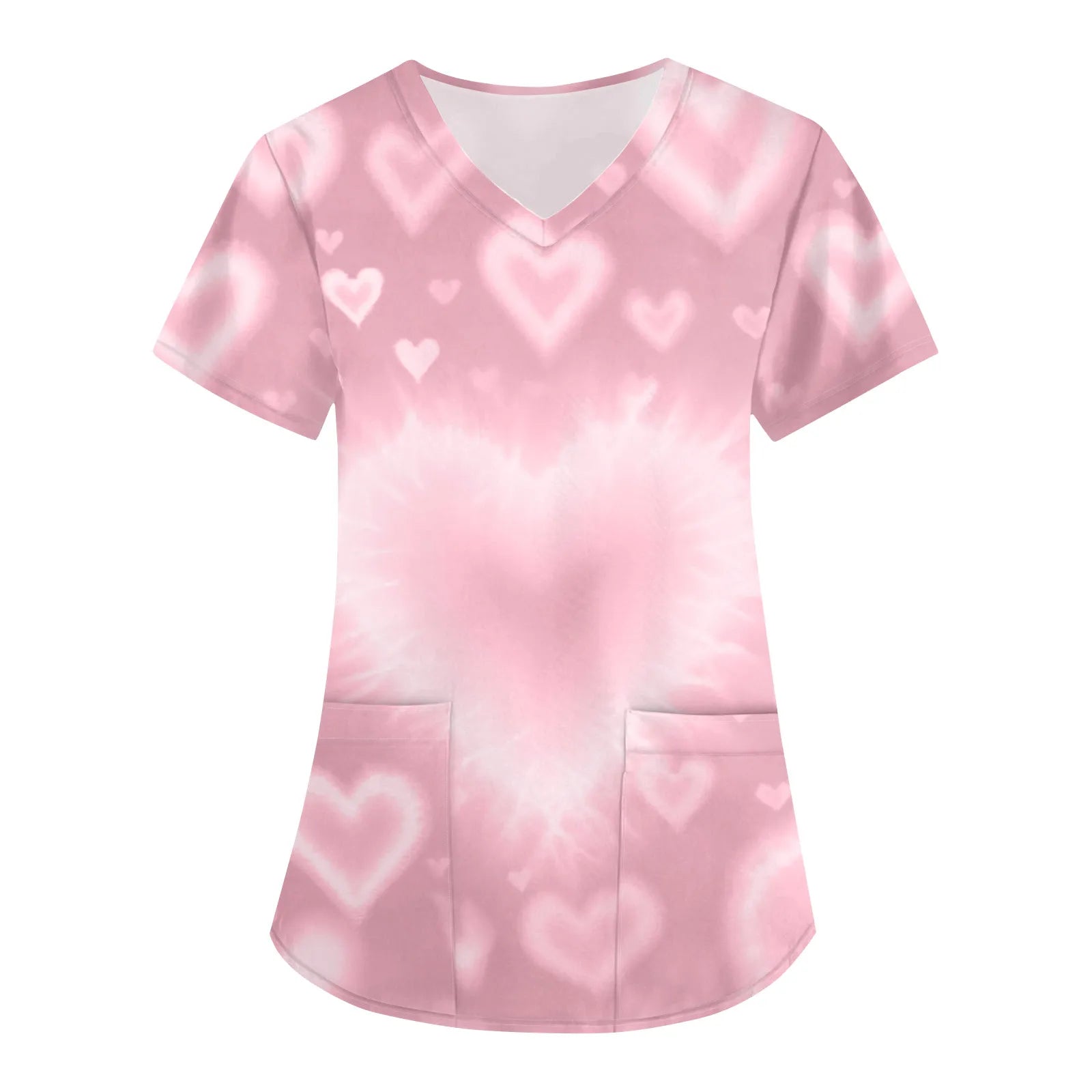 Summer Short Sleeve Medical Scrubs Clothes Pharmacy Beauty Salon Workwear Nurse Uniform Hospital Doctor Dental Surgery Work Top Qme White L