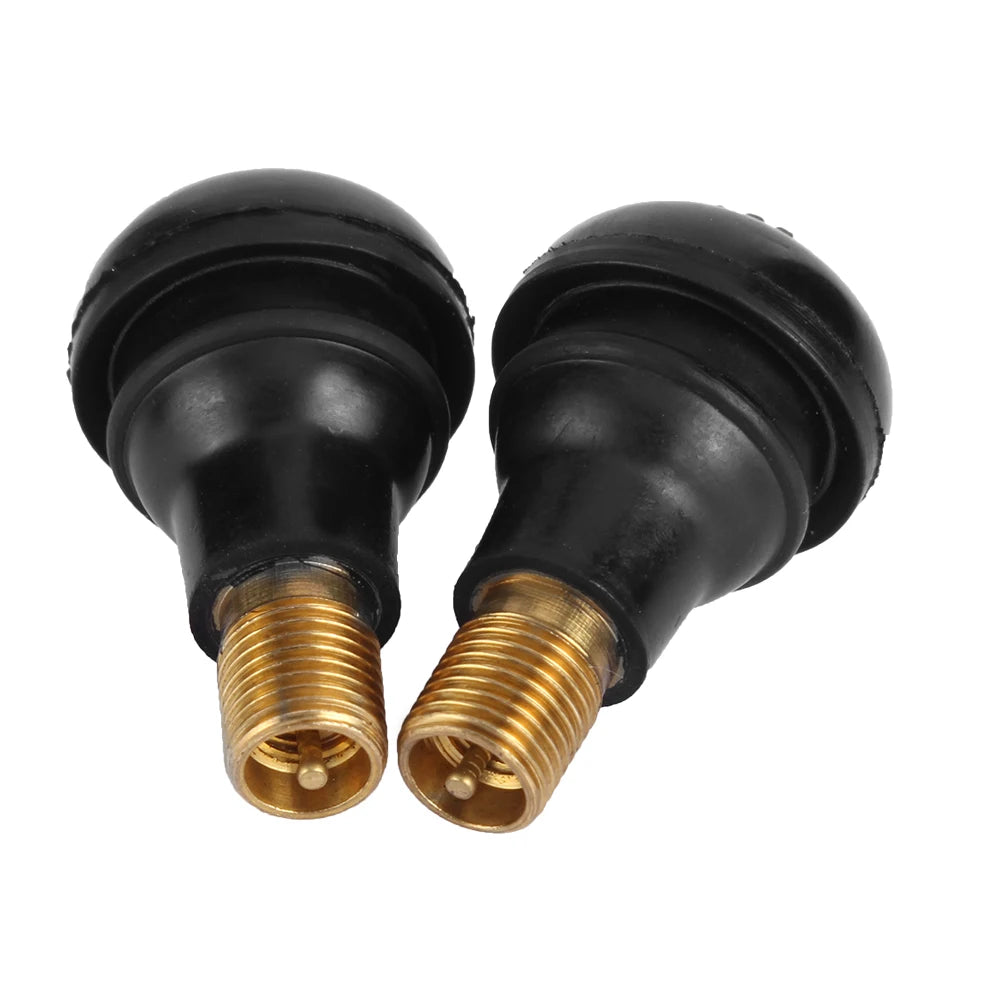 10/25Pcs TR412 Snap-in Black Rubber Tubeless Tire Tyre Valve Stems for ATV Car Motorcycle Tubeless Tire Valve Stems Qme
