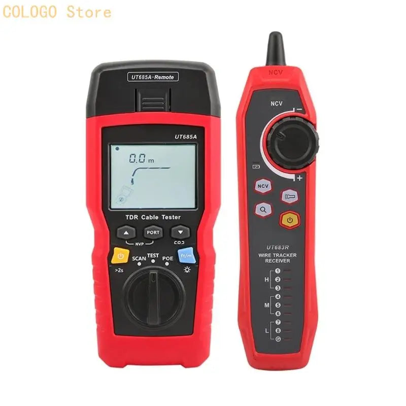 Digital Line Tester LCD Display NCV Function RJ45 RJ11 Cylindrical Qme