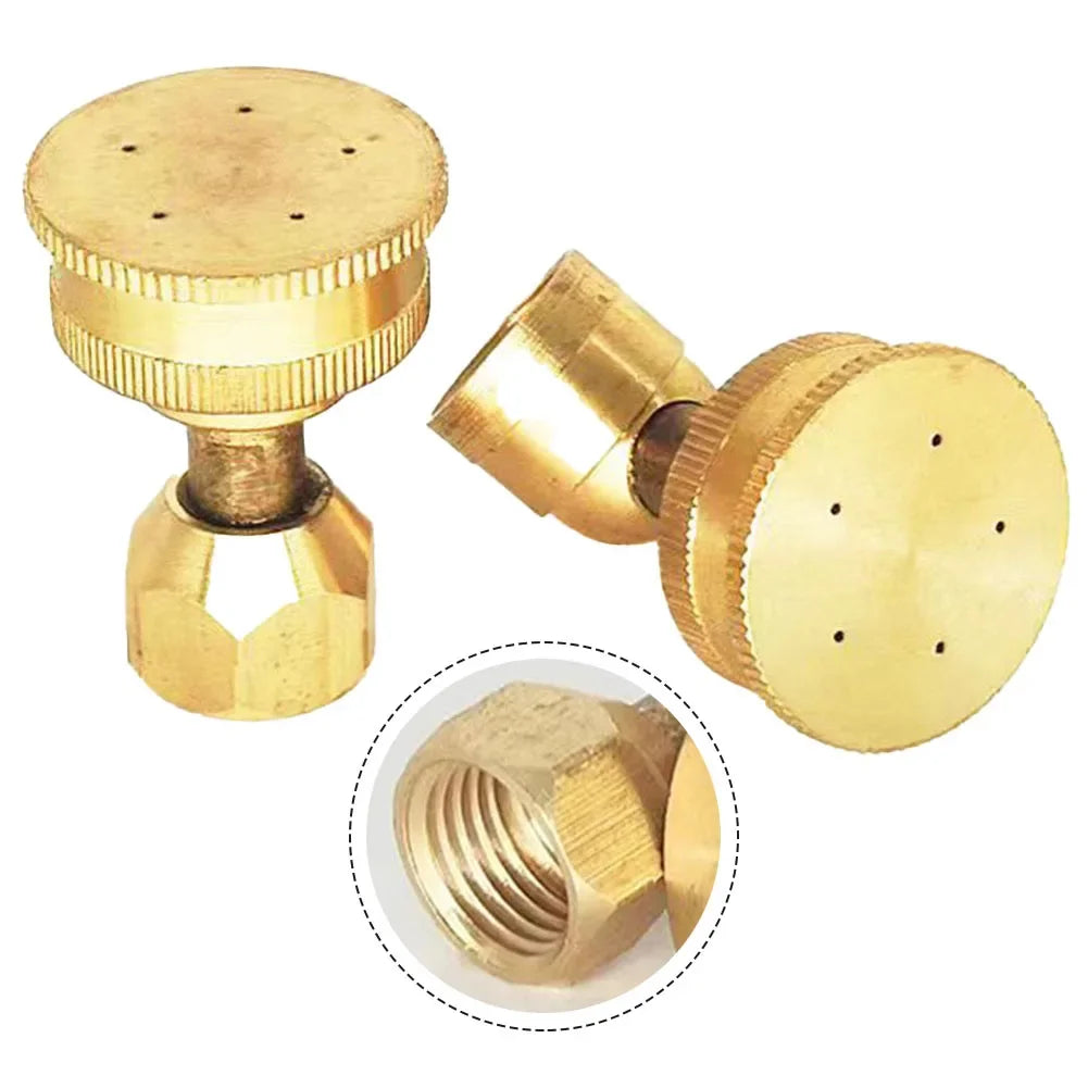 Garden Sprinkler Adjustable 5Hole Brass Sprayer Nozzle M14 Atomizing Spray Fitting Hose Fitting Straight Curved Nozzle Qme