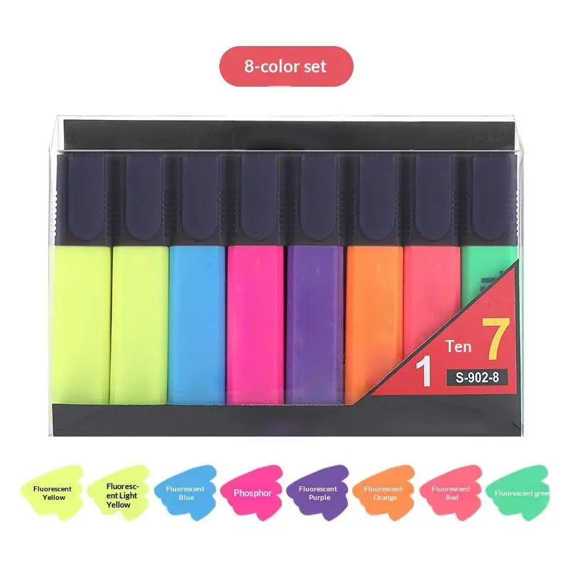 Light Drawing Key Marker Pens 4 6 8 Colors Creative Highlight Smooth Qme 8pcs Boutique