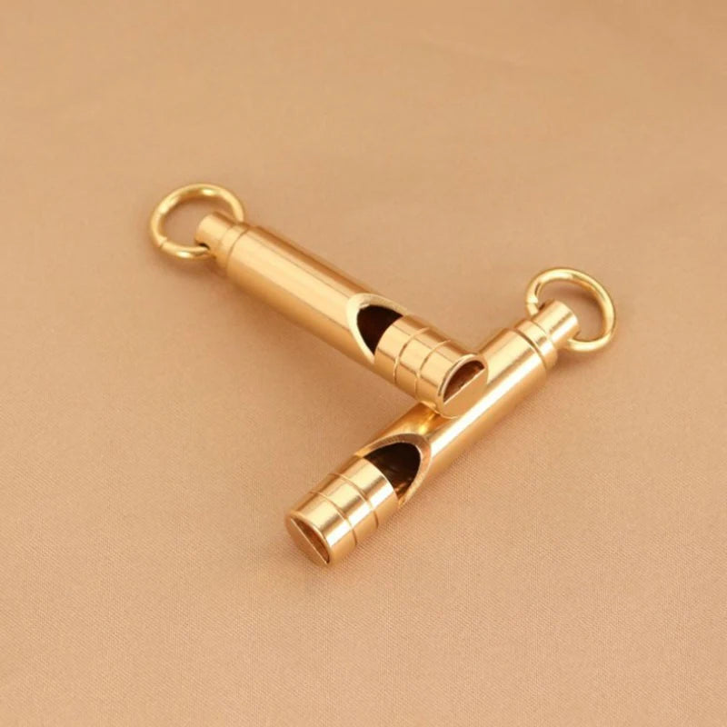 Multifunctional Brass Emergency Survival Whistle Portable Keychain Outdoor Tools Whistle For Camping Hiking. Qme