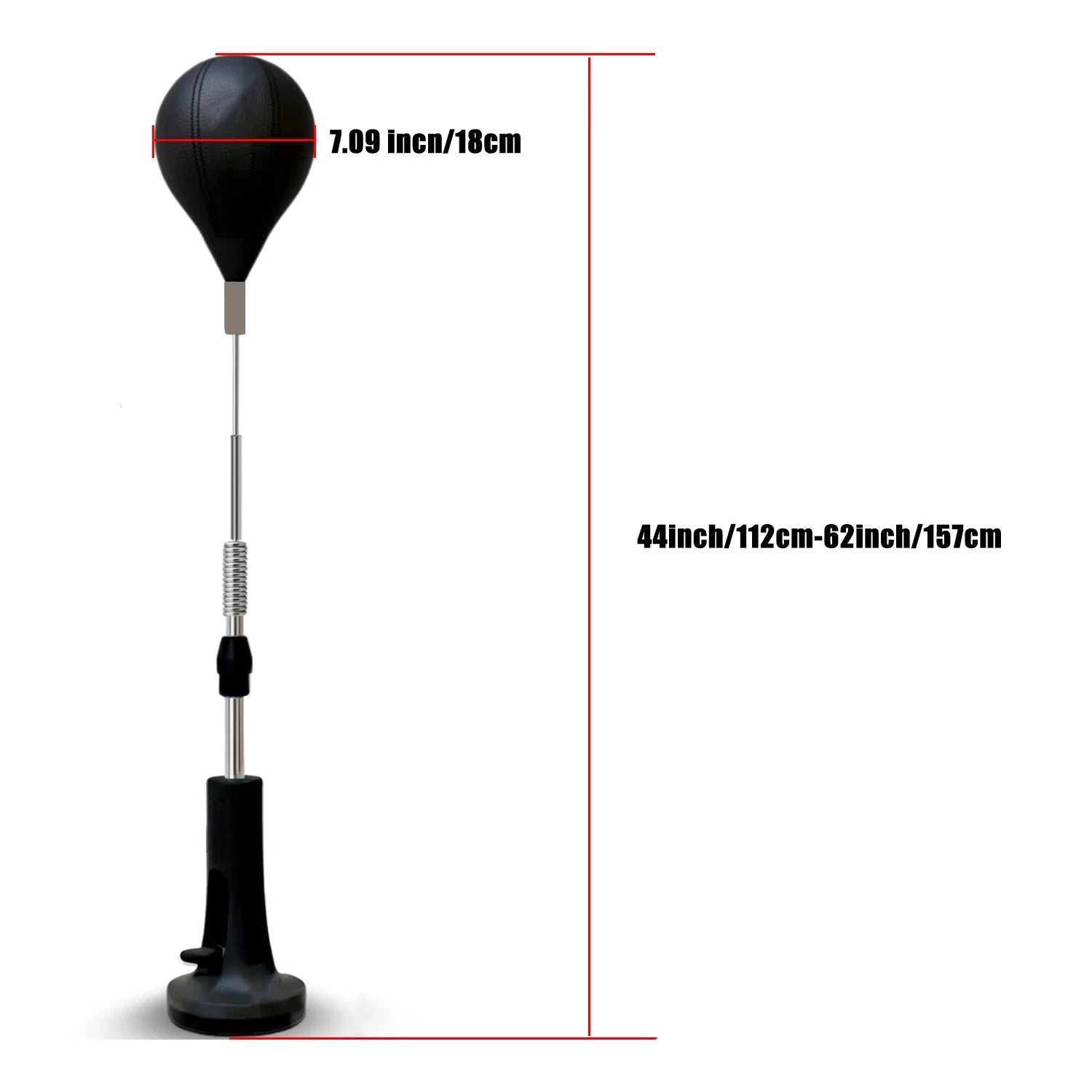 New Premium Punching Bag, Cobra Bag for Boxing Agility Training Home Fitness Equipment Thickened Rod Reflex Bag Family Best Gift Qme black