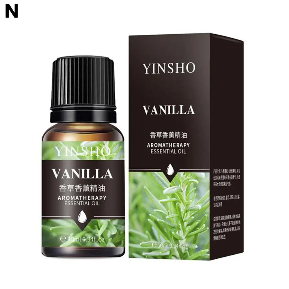 16 Flavors 10ml Essential Oils For Aroma Diffuser AirHumidifier Home Water-soluble Lavender Rose Eucalyptus White Peach Oolong Qme vanilla