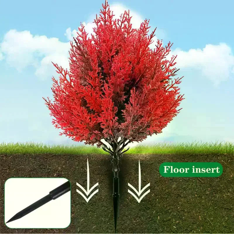 Artificial Cedar Topiary Trees Christmas Decorations Indoor Outdoor Small Realistic Greenery Cedar Pine Tree Home Garden Decor Qme