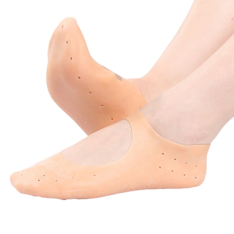 1Pairs S L Silicone Moisturizing Spa Socks Gel-infused Foot Care Qme