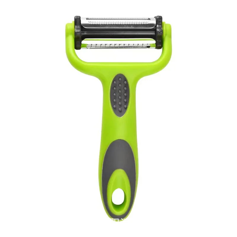 4-in-1 Vegetable Peeler for Peeling, Slicing, and Chopping Vegetables, with Rotating Stainless Steel Blades Qme Y-shaped peeler 1pc