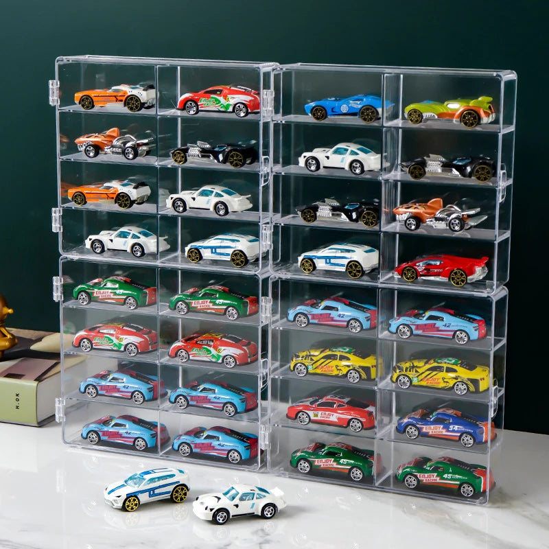 1 64 Scale Car Model Storage Box 8 Slot Clear Display Shelf Toy Qme