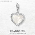 Dangle Charm Pendant Heart with Shell Women Summer Brand New Romantic 925 Sterling Silver Love Gift Qme Lobster Clasp