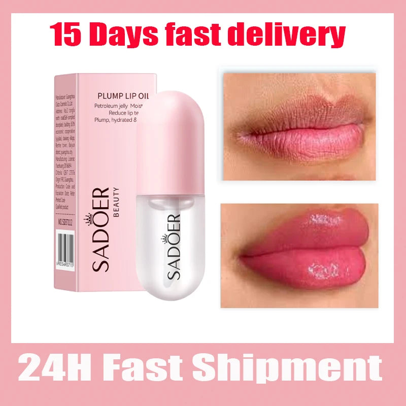 Lip Plumping Essential Oil Instant Sexy Lip Care Nourishing Moisturizing Faded Lines Ultimate Plumping Lip Gloss Serum Cosmetics Qme 1pc