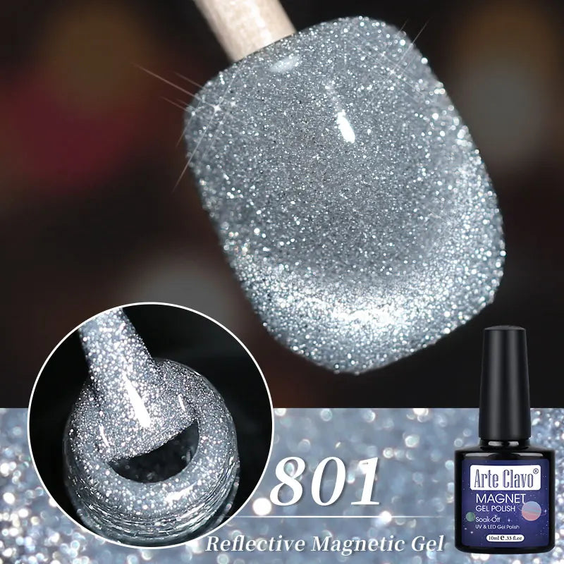 Arte Clavo Auroras Cat Eye Magnetic Gel Unicorn Shining Transparent