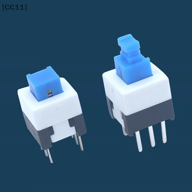 Lot Square 7x7x12mm 6 Pin DPDT Mini Push Button Flat Self-locking Qme