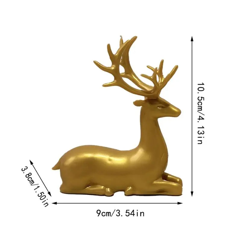 Rustic Table Ornaments Christmas Reindeer Decor For Home Indoor Xmas Holiday Small Statue Reindeer Christmas Decoration Qme A2