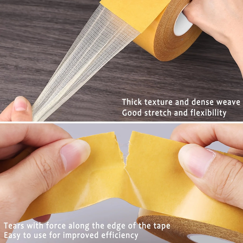 20M Strong Fixation Double-Sided Cloth Tape Heavy Duty Translucent Mesh Waterproof Traceless Powerful Grid Carpet Adhesive Tape Qme