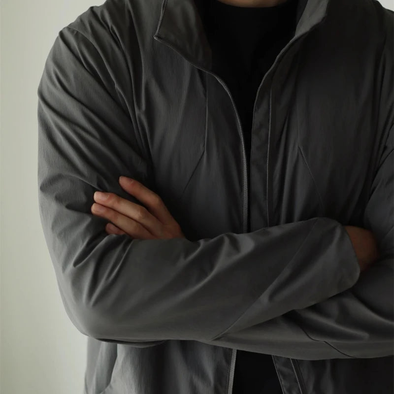 Men's Premium Lightweight Stand-up Collar Business Jacket Qme
