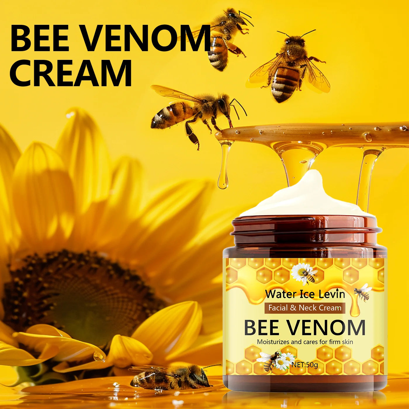 Bee Venom Cream Face Whitening Cream Remove Dark Spots Fade Freckle Melanin Anti Wrinkle Aging Moisturizing Brighten Skin Qme