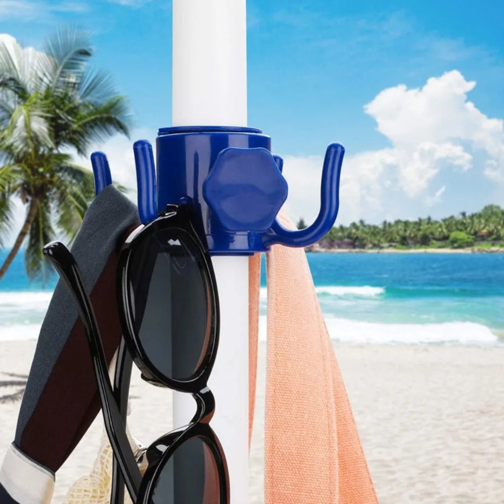 Outdoor Beach Umbrella Hooks Portable Camping Trip 4 Prongs Plastic Umbrella Hook For Towels/Clothes/Sunglasses/Bags-Accessories Qme