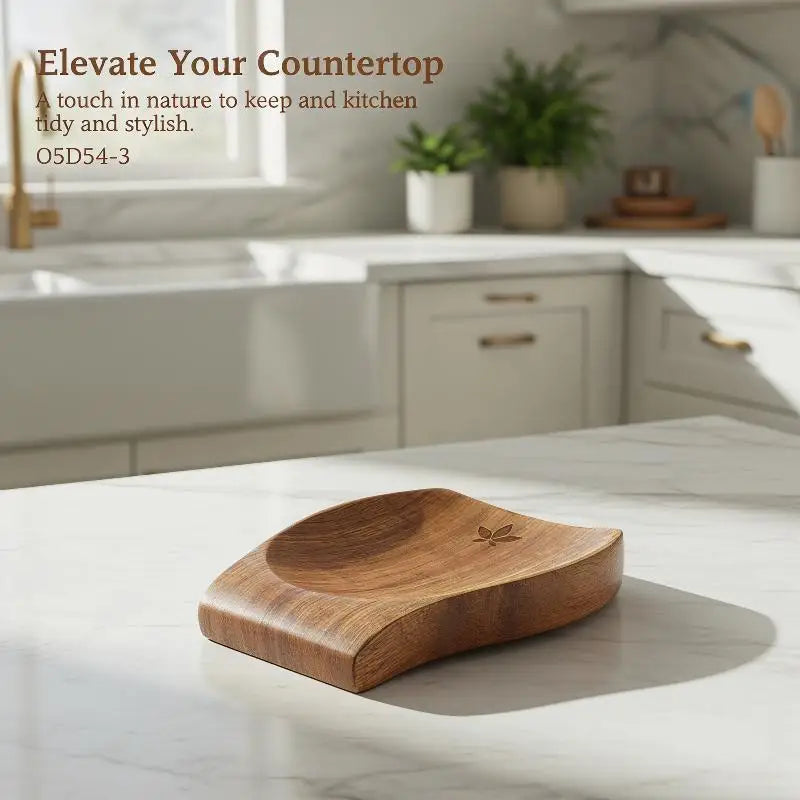 Multiuse Wooden Spoon Holder Rest Tableware Home Kitchens Dining Qme