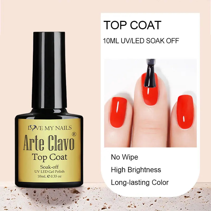Arte Clavo Cat Eye Magnetic Gel Polish Green Red Semi Permanent Soak Qme TOP COAT