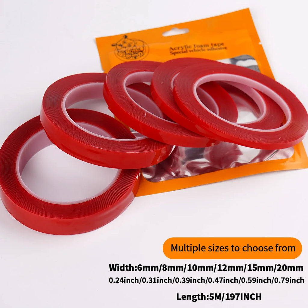 LED light strip adhesive strip double-sided nano acrylic tape transparent strong adhesion Christmas party balloon fixing Qme