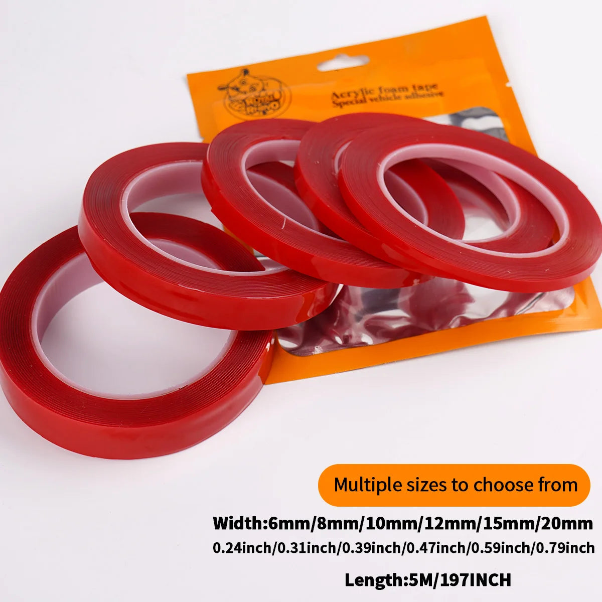 LED light strip adhesive strip double-sided nano acrylic tape transparent strong adhesion Christmas party balloon fixing Qme