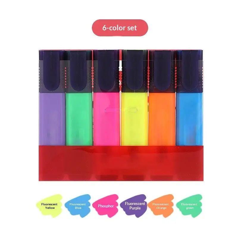 Light Drawing Key Marker Pens 4 6 8 Colors Creative Highlight Smooth Qme 6pcs Boutique