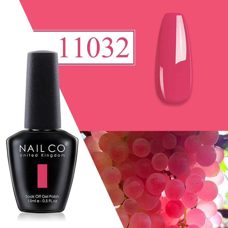 Nailco Jelly Gel Nail Polish Transparent Varnishes 44 Colors Red Pink
