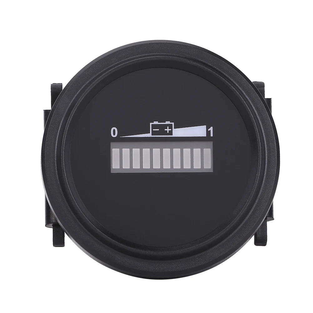 Battery Gauge Battery Meter 12V/24V/36V/48V/72V LED Digital Battery Indicator Meter Gauge for Battery Indicator Meter Qme