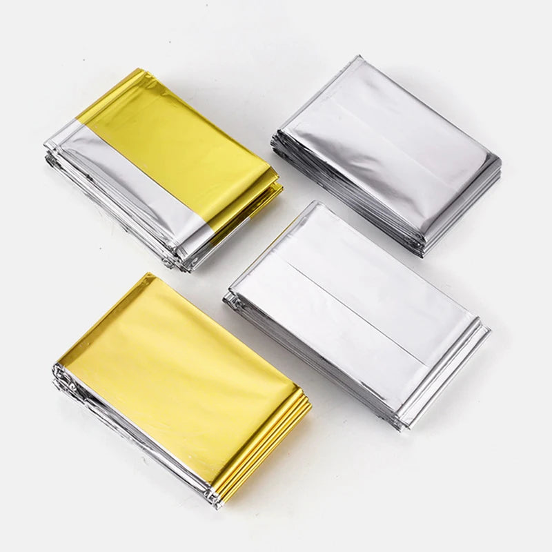 Essential Outdoor Gear Waterproof Emergency Blanket Warmth Survival Qme