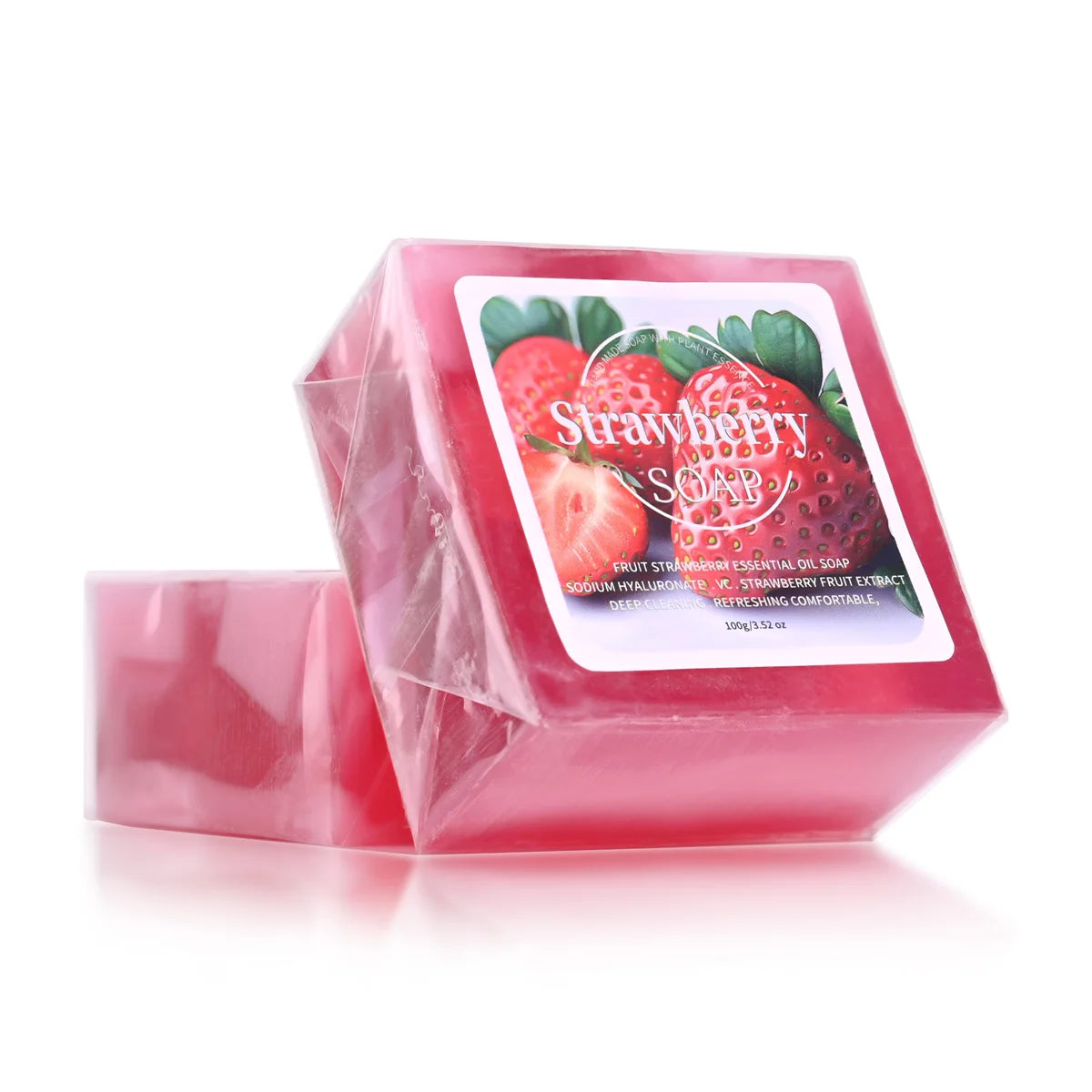 B+fruit Strawberry Soap Plant Essential Oil Deep Cleansing Handmade Qme