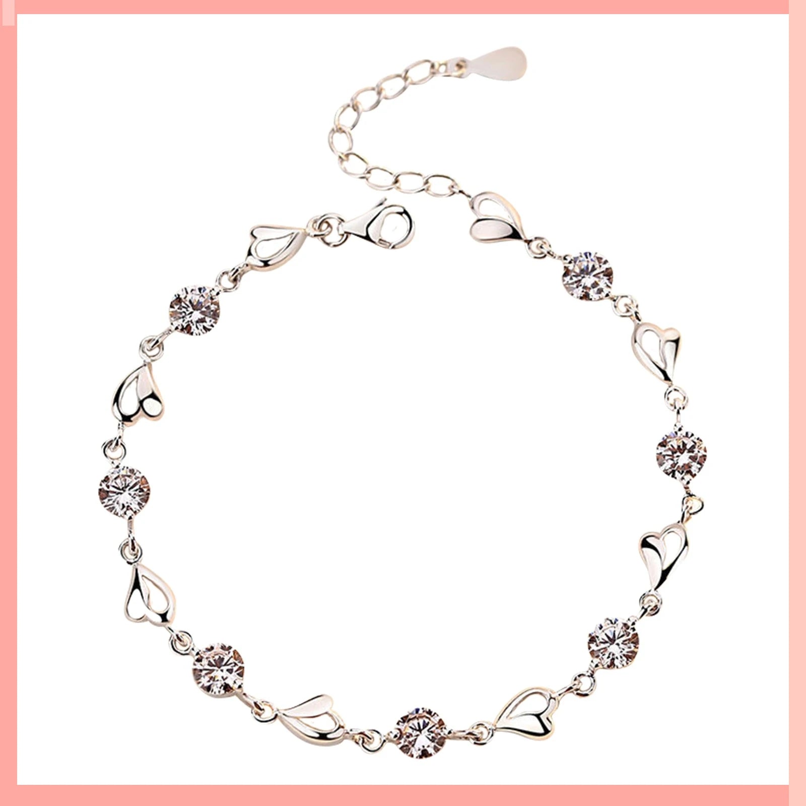 Ladies’ Exquisite Beautiful Different Colors Bead Combination Bracelet Fashion High Quality Alloy Small And Versatile Bracelet F Qme White