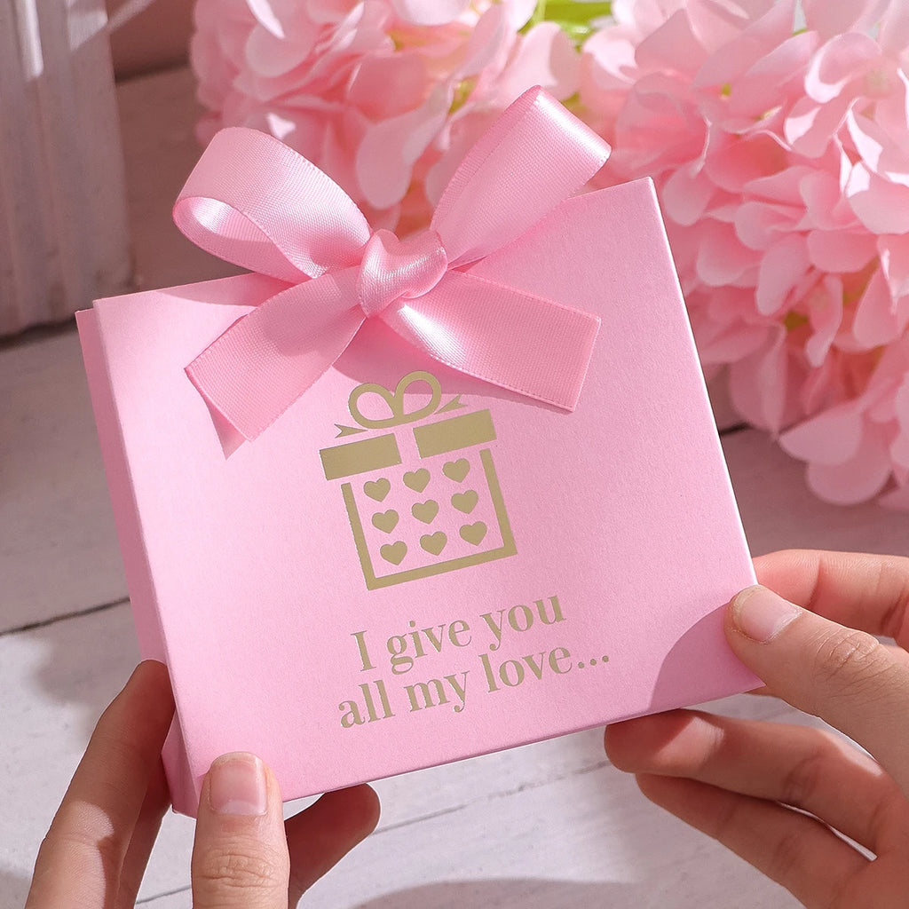 10 Pack of Cute Mini Gift Boxes in Heart Shape - Perfect for Valentine's Day, Weddings and Special Occasions - Ideal for Candies Qme