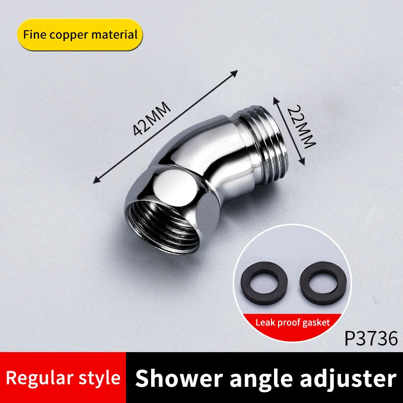 Shower Arm Extension Adjustable Angle Shower Head Adapter 135° Elbow Connector Qme A