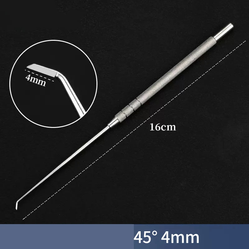 Stainless Steel Tenosynovitis Crochet Hook Needle Curved Knife Blade Qme E