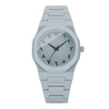 Moda pulseira de plástico relógios masculinos casual esportes relógio de quartzo para homens reloj hombre (sem caixa) Qme silver