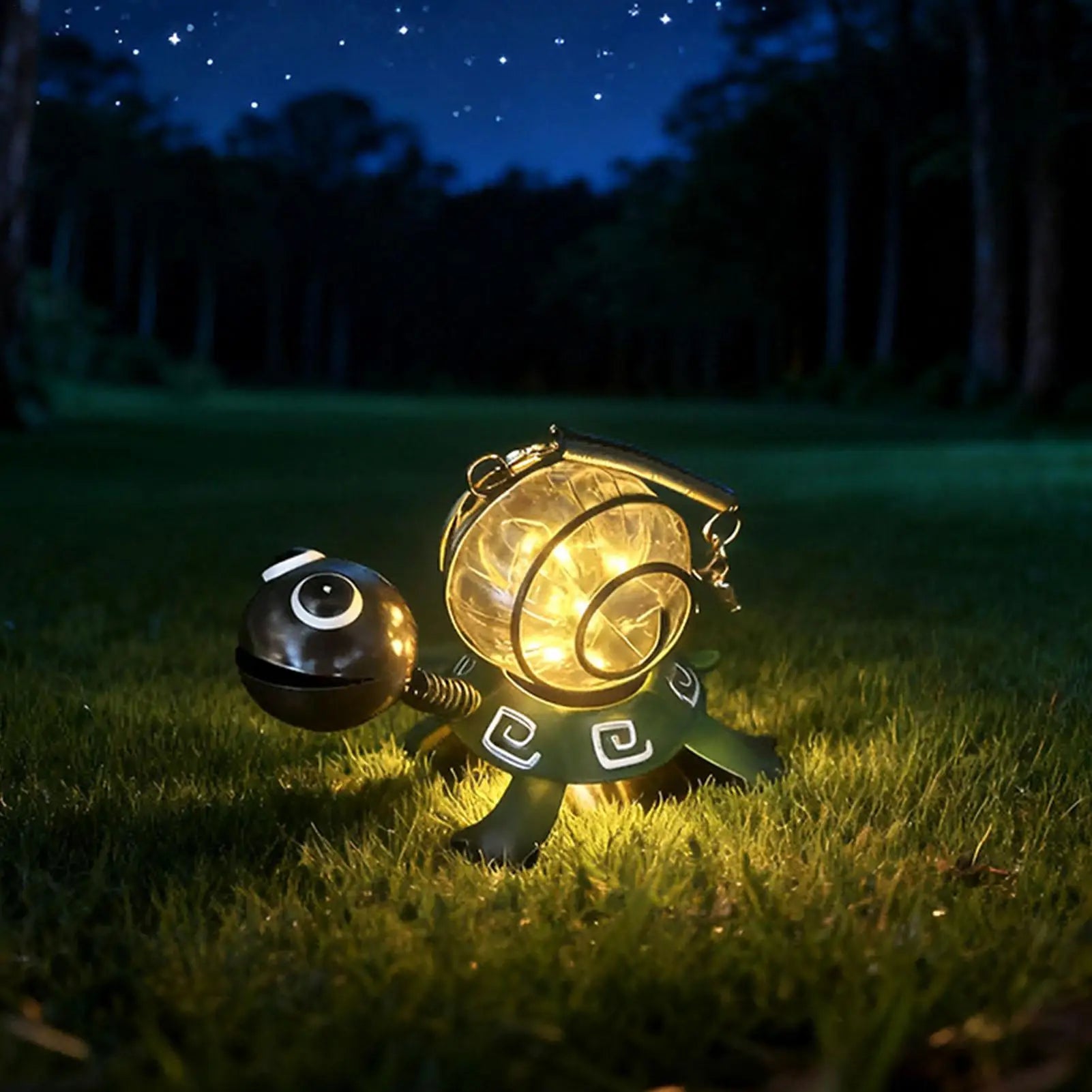 Solar Turtles Outdoors Waterproof Metal Turtle Shaped Decorative Qme