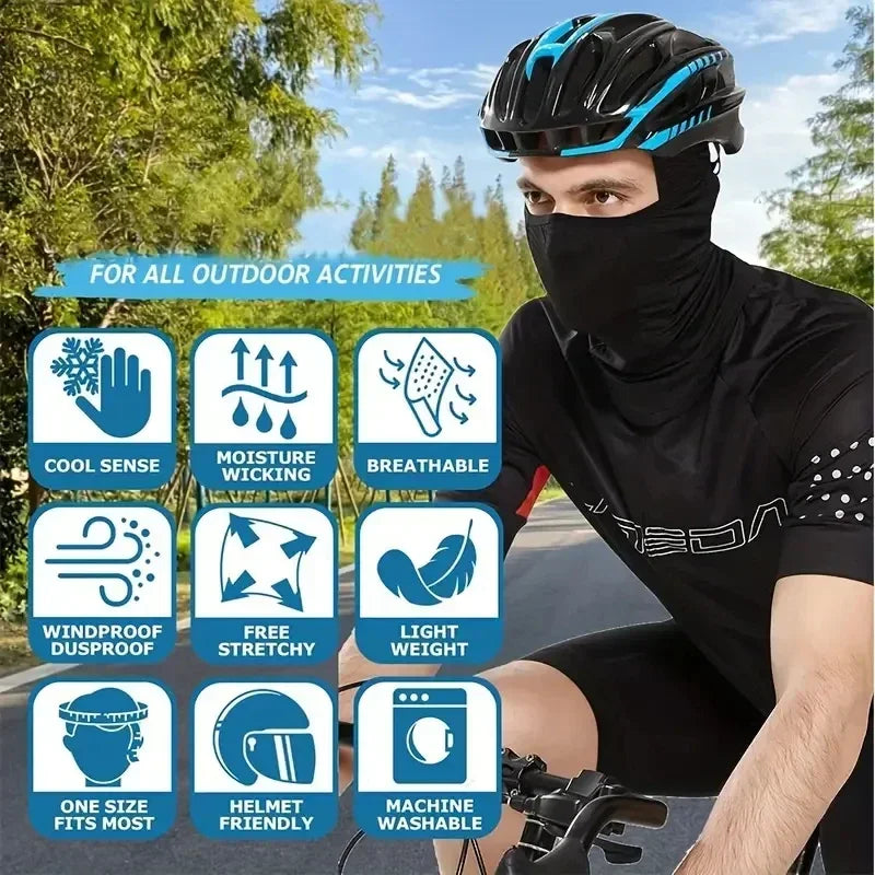 1PC Summer 360 Degree Lightweight Cooling Hood Sun Protection Shroud Mask for Outdoor Activities Fishing Surfing Cycling Hiking Qme