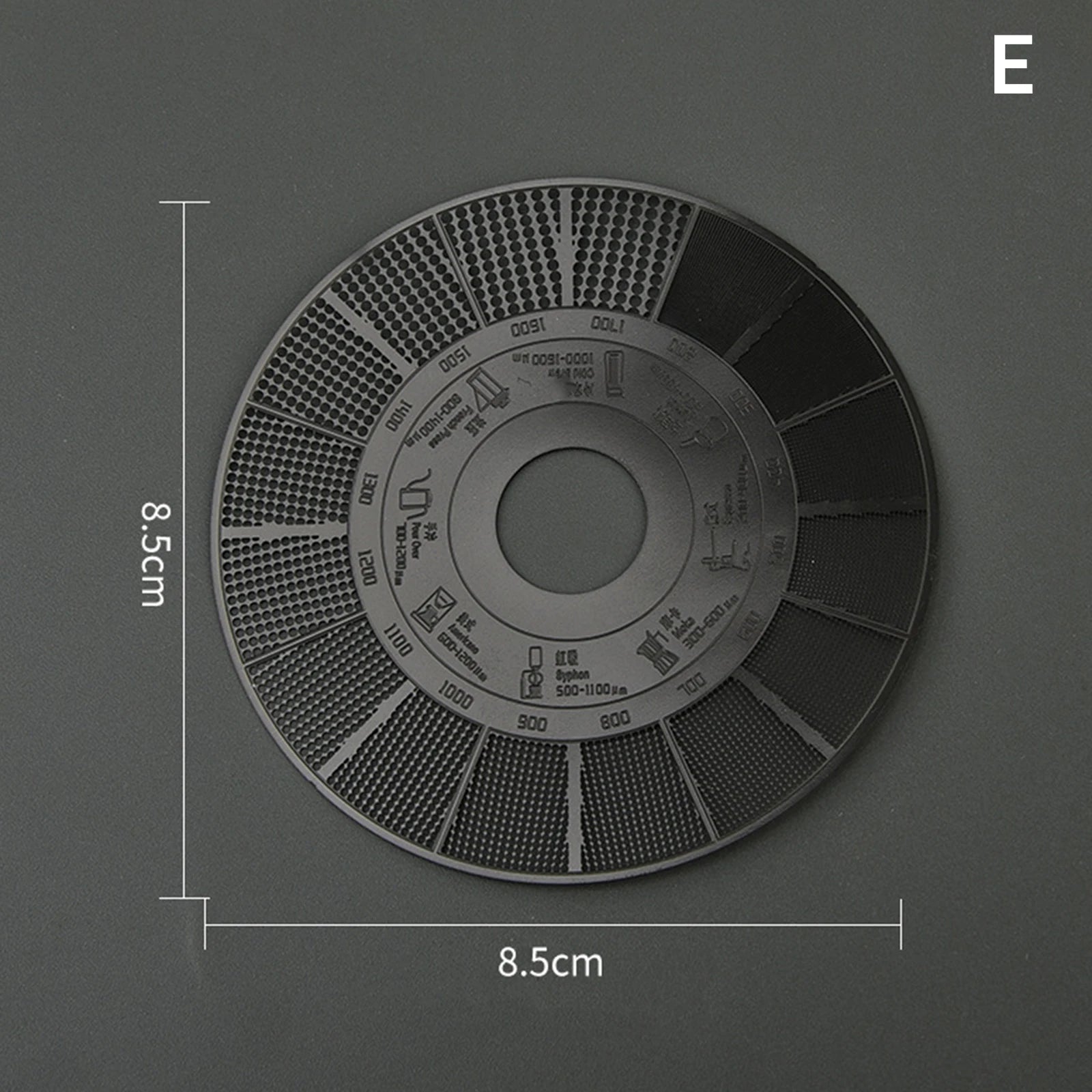 Coffee Powder Grinding Thickness Reference Comparison Card Grinder Grinding Powder Thickness Comparison Scale Coffee Accessories Qme E