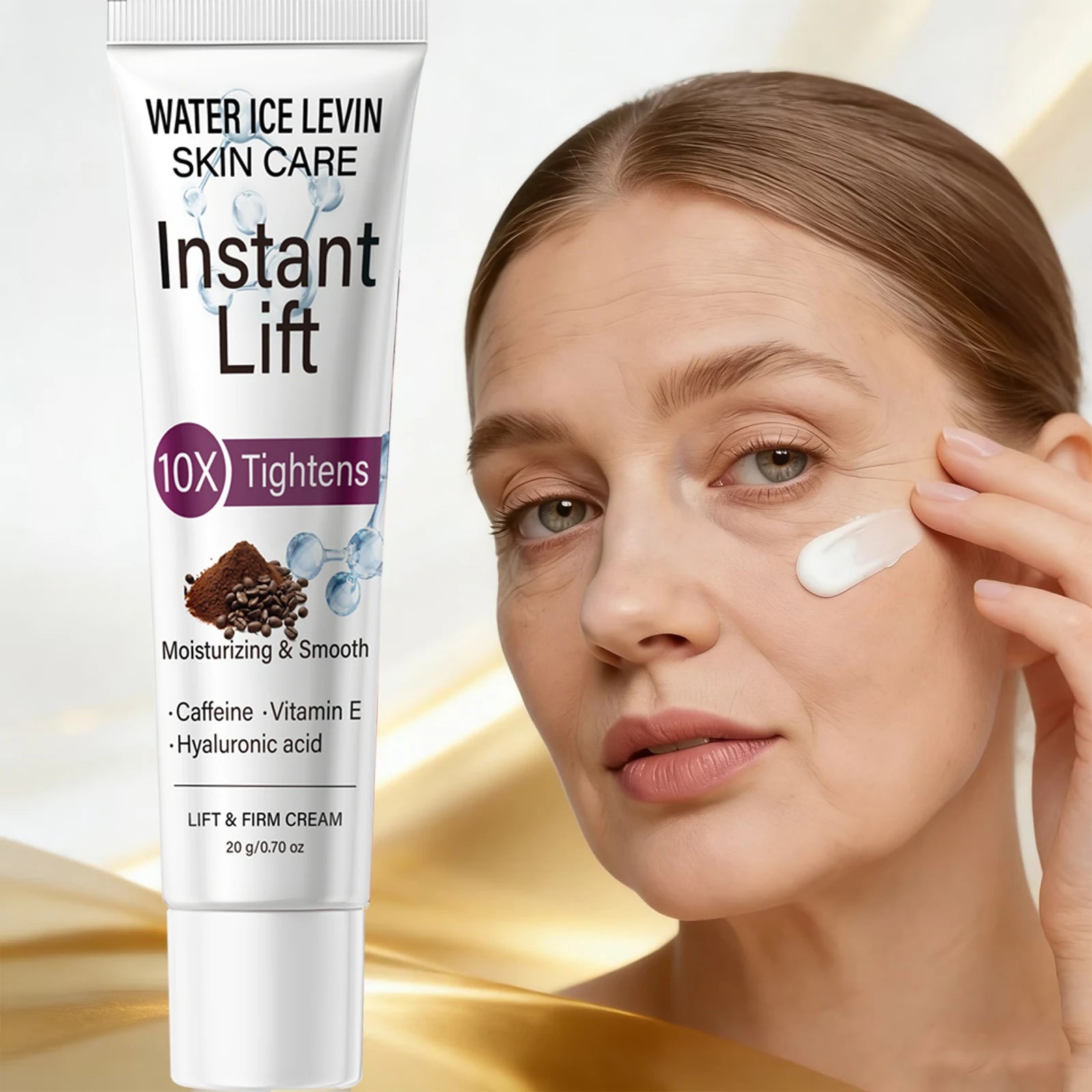 10X Tightening Eye Cream with Caffeine & Hyaluronic Acid, Instant Lift & Moisturizing Qme