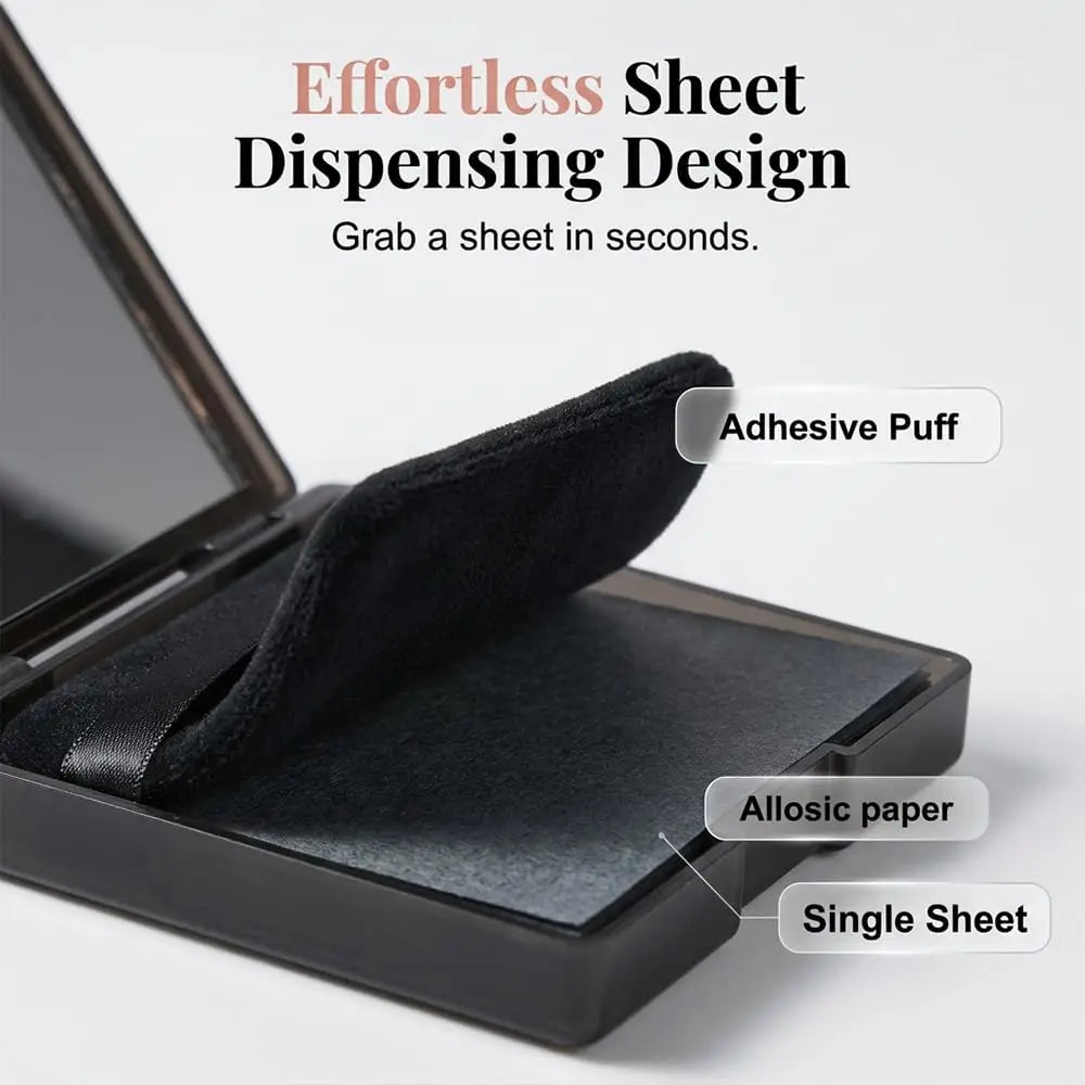 Oil Blotting Sheets Face Oily Skin Mirror Makeup Puff Paper Women Qme