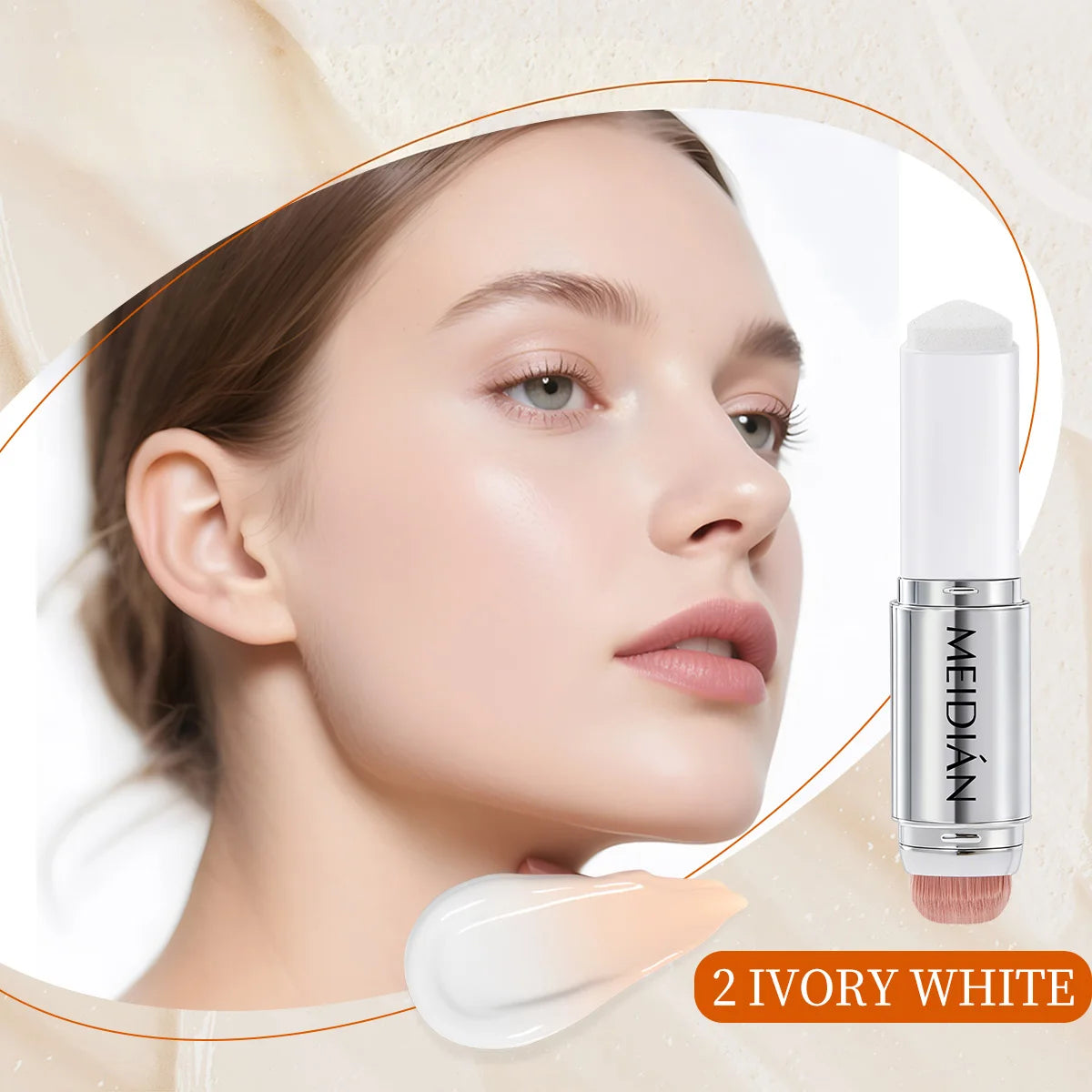 Changing Foundation Make-up Stick Moisturize Without Drying Brighten Qme 2 IVORY WHITE