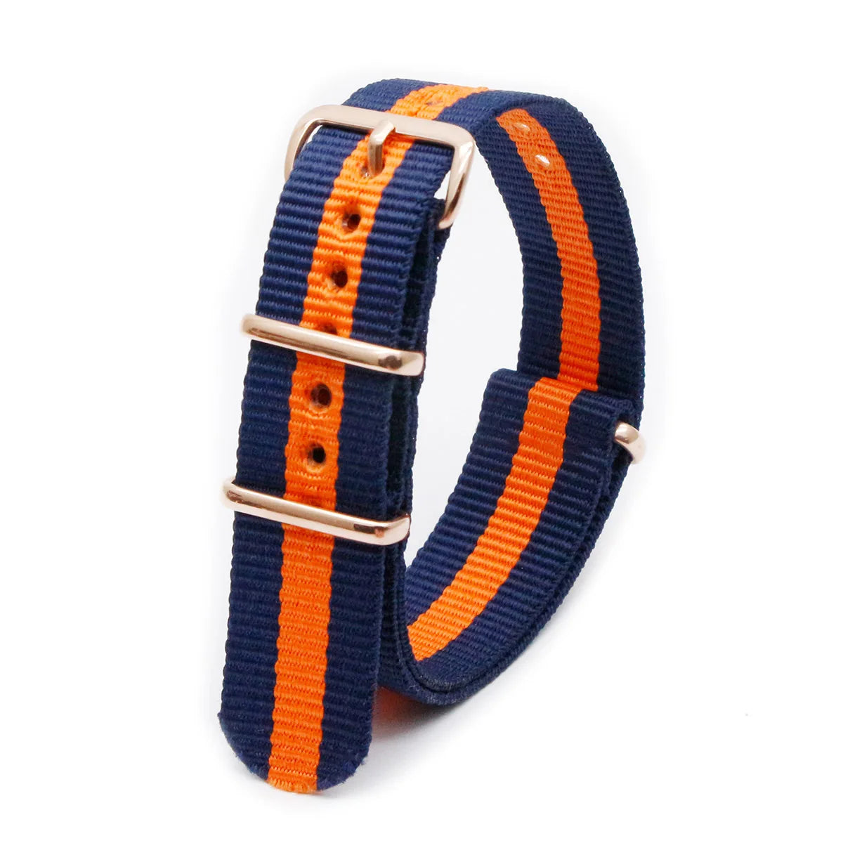 Luxury Nylon Watch Band Rose Gold Metal Buckle Durable Sweatproof Watch Strap 18/20/22/24MM Fashion Wristband For Men Women Qme
